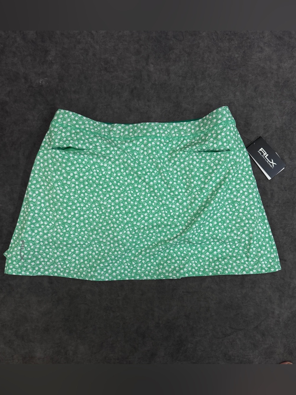 Women RALPH LAUREN RLX green floral pleated skirt short golf tennis pickleball